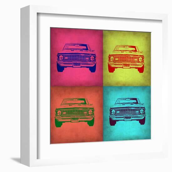 Chevy Camaro Pop Art 1-NaxArt-Framed Art Print