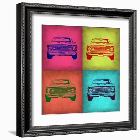 Chevy Camaro Pop Art 1-NaxArt-Framed Art Print