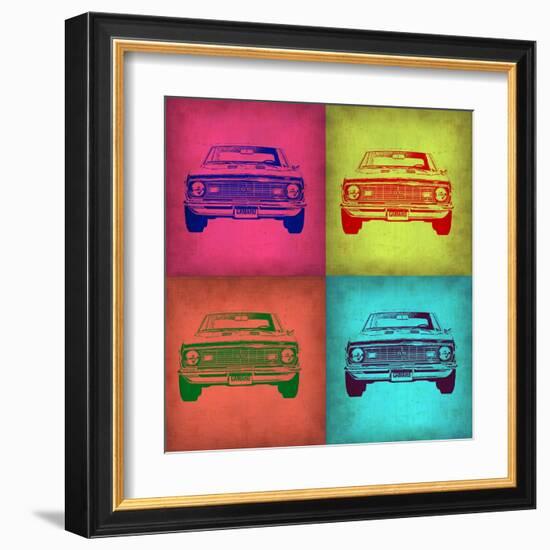 Chevy Camaro Pop Art 1-NaxArt-Framed Art Print