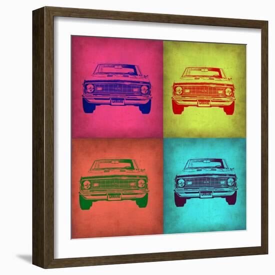 Chevy Camaro Pop Art 1-NaxArt-Framed Art Print