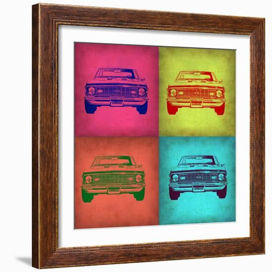 Chevy Camaro Pop Art 1-NaxArt-Framed Art Print