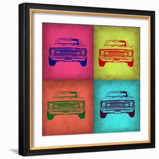 Chevy Camaro Pop Art 1-NaxArt-Framed Art Print