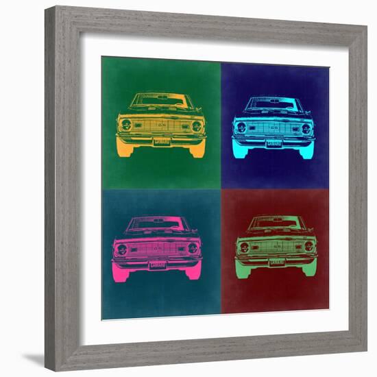 Chevy Camaro Pop Art 2-NaxArt-Framed Art Print