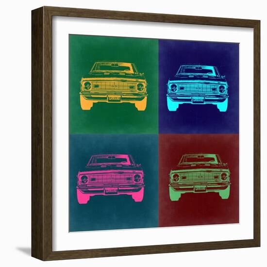 Chevy Camaro Pop Art 2-NaxArt-Framed Art Print