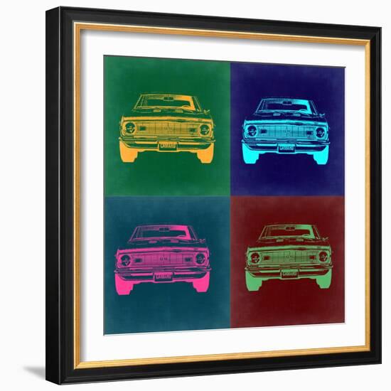 Chevy Camaro Pop Art 2-NaxArt-Framed Art Print