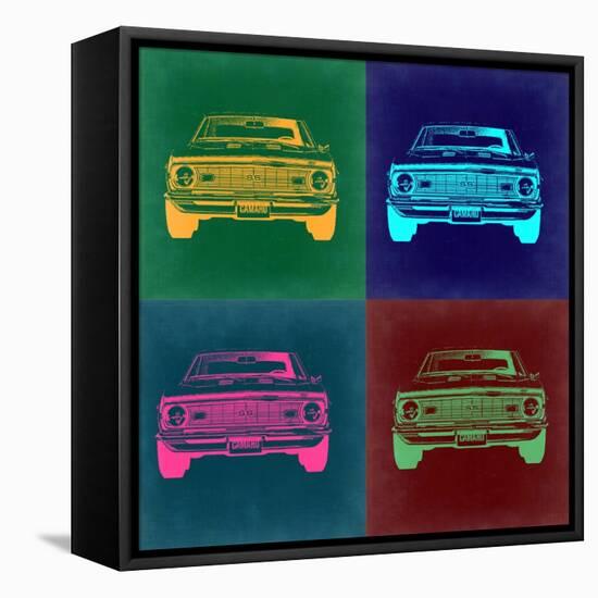 Chevy Camaro Pop Art 2-NaxArt-Framed Stretched Canvas