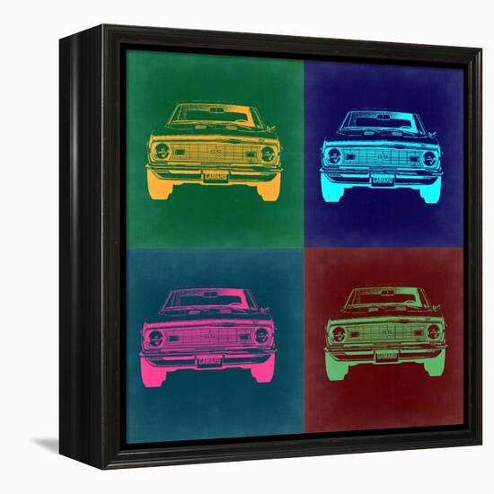 Chevy Camaro Pop Art 2-NaxArt-Framed Stretched Canvas