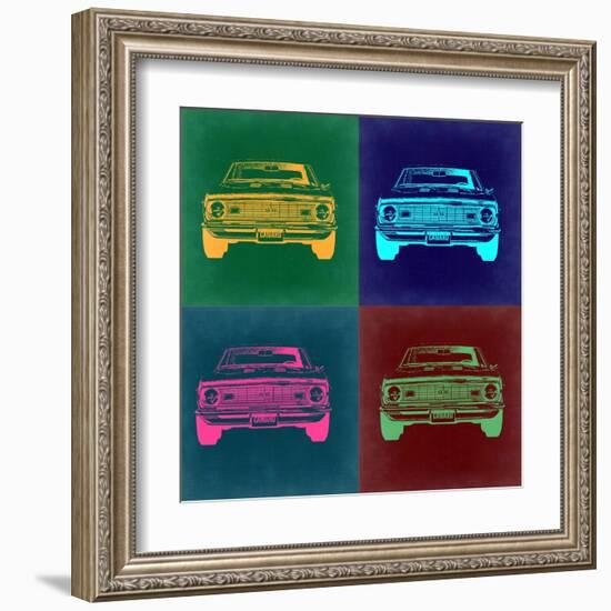 Chevy Camaro Pop Art 2-NaxArt-Framed Art Print