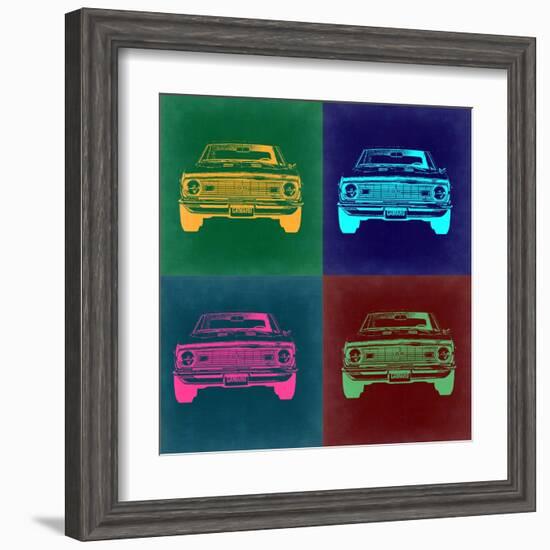 Chevy Camaro Pop Art 2-NaxArt-Framed Art Print