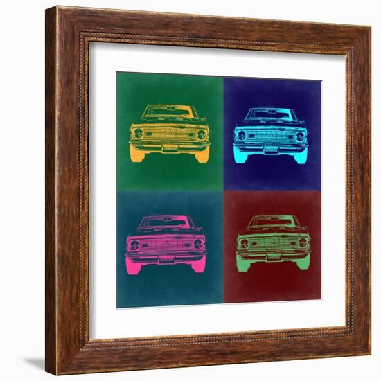 Chevy Camaro Pop Art 2-NaxArt-Framed Art Print