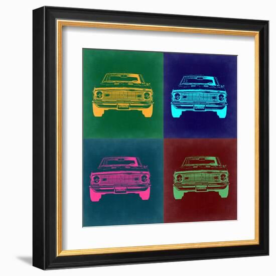 Chevy Camaro Pop Art 2-NaxArt-Framed Art Print