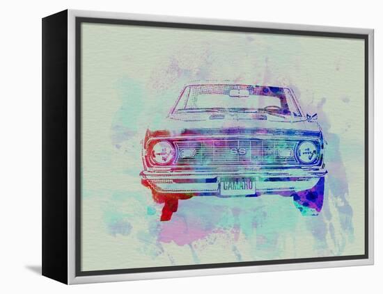 Chevy Camaro Watercolor 2-NaxArt-Framed Stretched Canvas