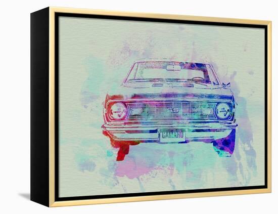 Chevy Camaro Watercolor 2-NaxArt-Framed Stretched Canvas
