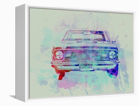 Chevy Camaro Watercolor 2-NaxArt-Framed Stretched Canvas