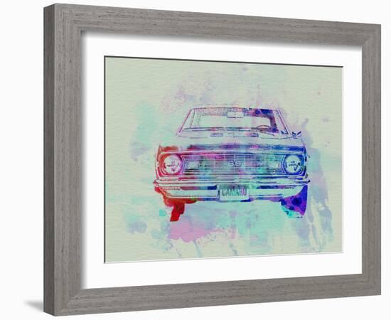 Chevy Camaro Watercolor 2-NaxArt-Framed Art Print