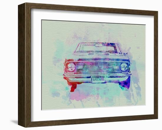 Chevy Camaro Watercolor 2-NaxArt-Framed Art Print