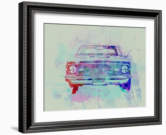 Chevy Camaro Watercolor 2-NaxArt-Framed Art Print