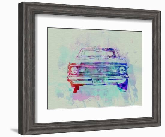 Chevy Camaro Watercolor 2-NaxArt-Framed Art Print