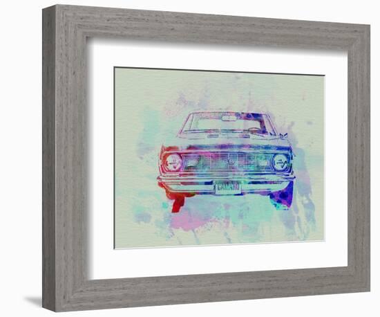 Chevy Camaro Watercolor 2-NaxArt-Framed Art Print