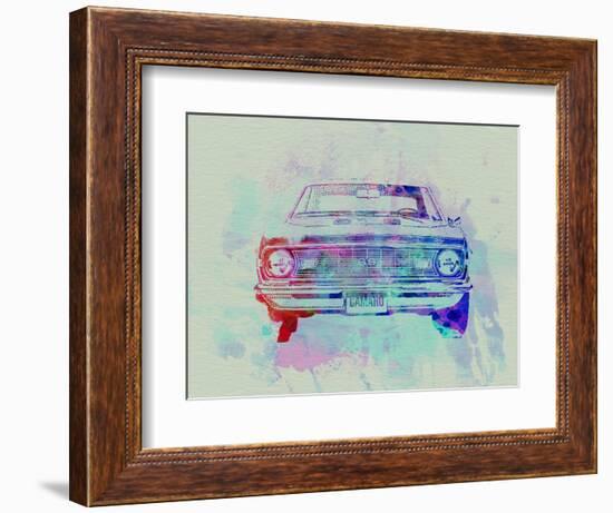 Chevy Camaro Watercolor 2-NaxArt-Framed Art Print