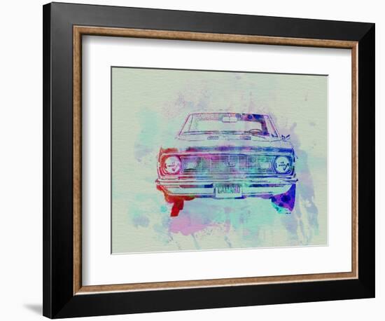 Chevy Camaro Watercolor 2-NaxArt-Framed Art Print