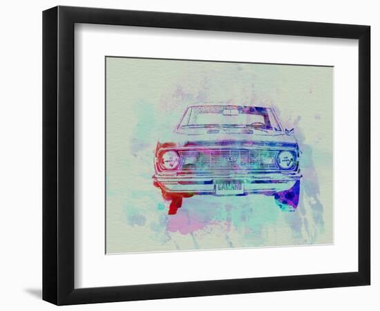 Chevy Camaro Watercolor 2-NaxArt-Framed Art Print