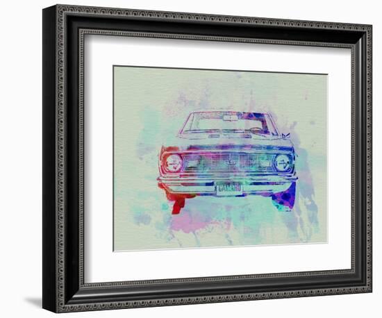 Chevy Camaro Watercolor 2-NaxArt-Framed Art Print