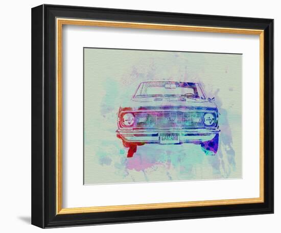 Chevy Camaro Watercolor 2-NaxArt-Framed Art Print