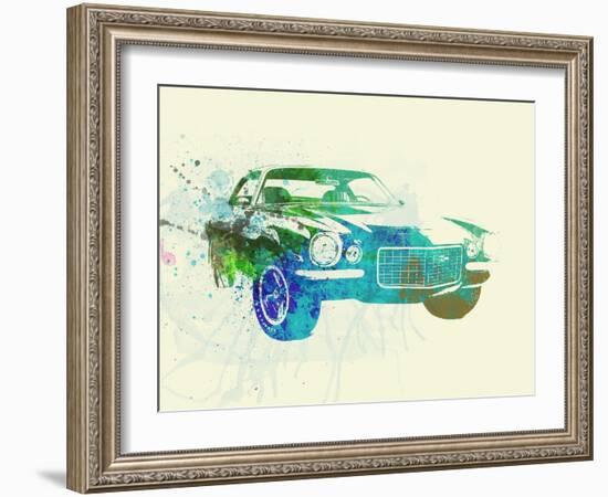 Chevy Camaro Watercolor-NaxArt-Framed Art Print