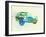 Chevy Camaro Watercolor-NaxArt-Framed Art Print