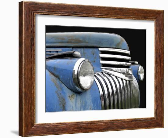 Chevy Grill Blue-Larry Hunter-Framed Photographic Print