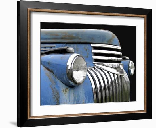 Chevy Grill Blue-Larry Hunter-Framed Photographic Print