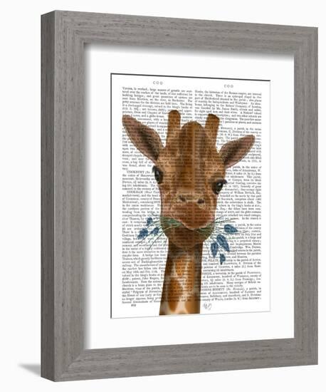 Chewing Giraffe 2-Fab Funky-Framed Art Print