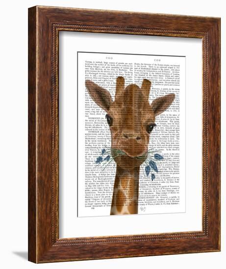 Chewing Giraffe 2-Fab Funky-Framed Art Print