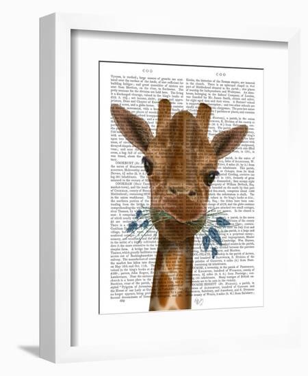 Chewing Giraffe 2-Fab Funky-Framed Art Print