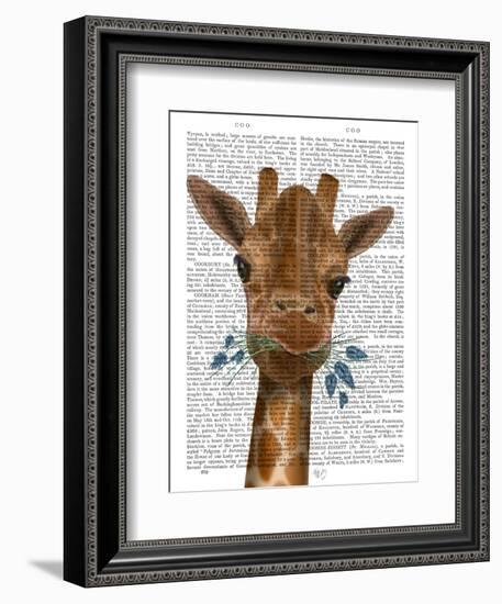 Chewing Giraffe 2-Fab Funky-Framed Art Print