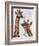Chewing Giraffe Duo-Fab Funky-Framed Art Print
