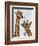 Chewing Giraffe Duo-Fab Funky-Framed Art Print