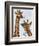 Chewing Giraffe Duo-Fab Funky-Framed Art Print