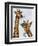 Chewing Giraffe Duo-Fab Funky-Framed Art Print