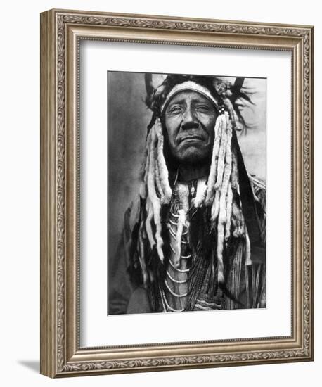 Cheyenne Chief, C1910-Edward S^ Curtis-Framed Photographic Print