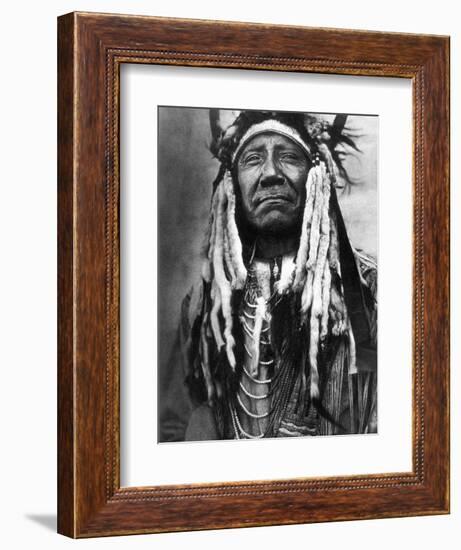 Cheyenne Chief, C1910-Edward S^ Curtis-Framed Photographic Print