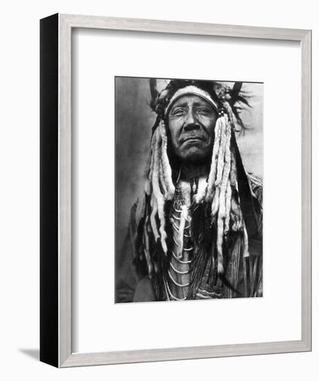 Cheyenne Chief, C1910-Edward S^ Curtis-Framed Photographic Print