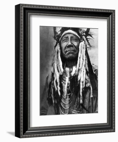 Cheyenne Chief, C1910-Edward S^ Curtis-Framed Photographic Print