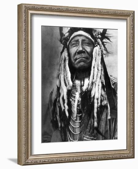 Cheyenne Chief, C1910-Edward S^ Curtis-Framed Photographic Print