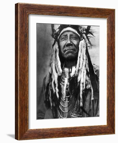 Cheyenne Chief, C1910-Edward S^ Curtis-Framed Photographic Print