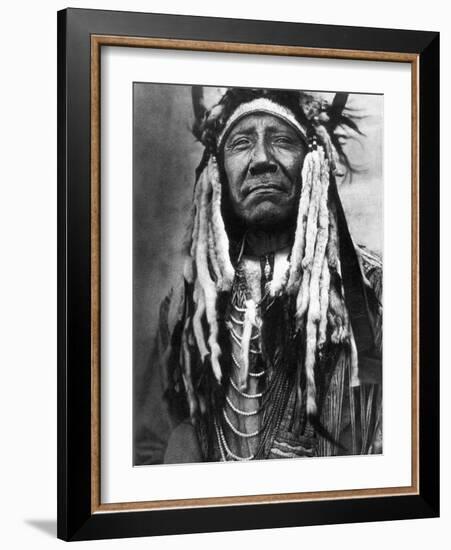 Cheyenne Chief, C1910-Edward S^ Curtis-Framed Photographic Print