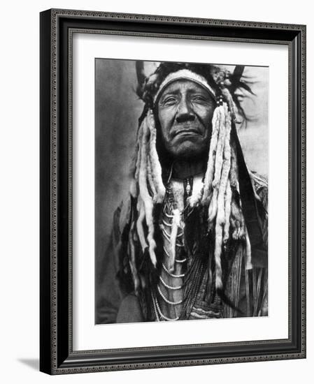 Cheyenne Chief, C1910-Edward S^ Curtis-Framed Photographic Print