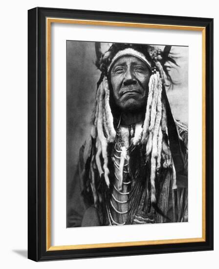 Cheyenne Chief, C1910-Edward S^ Curtis-Framed Photographic Print