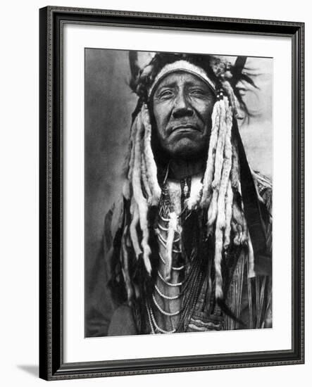 Cheyenne Chief, C1910-Edward S^ Curtis-Framed Photographic Print